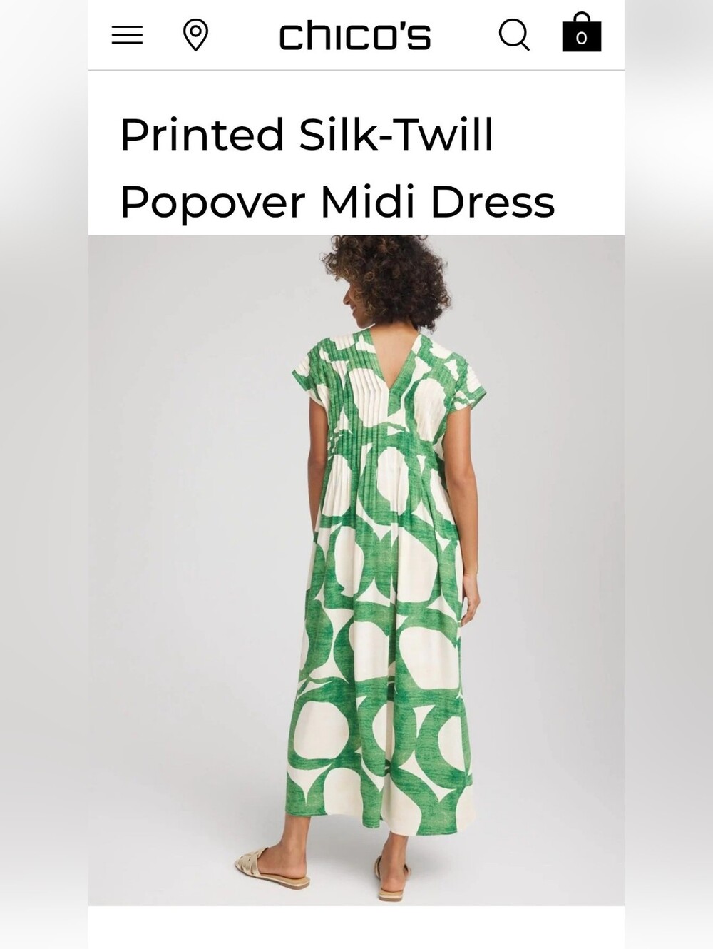 Chico's Green and Cream Circle-Print Maxi Dress - Picture 4 of 8
